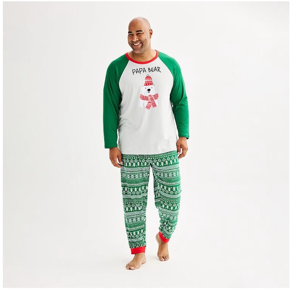 Papa Bear Christmas Pajama Set size 4X